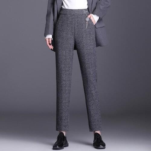 Women pants winter Thicken Keep warm High waist Harem pants C9882