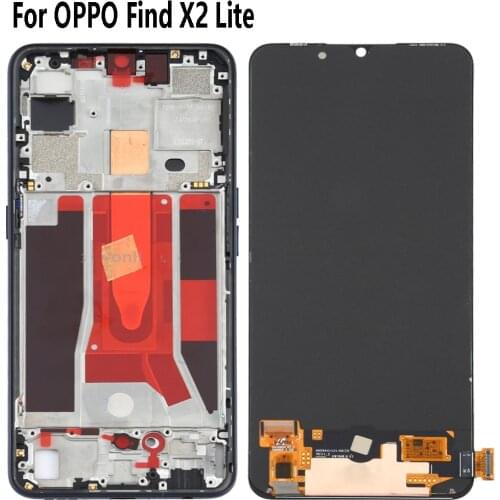 6.4" Original For OPPO Find X2 Lite CPH2005 LCD Display With Frame Touch Screen Digitizer Panel