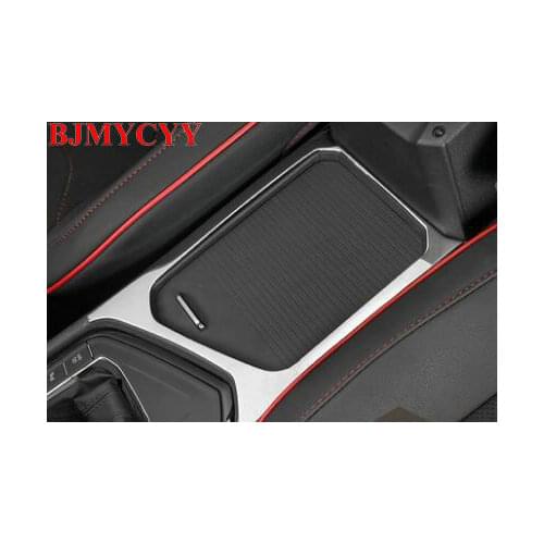 BJMYCYY 1PCS Stainless steel decorative box car central glass panel For Volkswagen Tiguan 2017 Tiguan L
