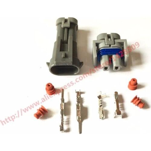 5 Set Auto 2 Pin Female Male Auto Harness Connector Buick Brake Fluid Level Socket Plug Automotive Connector