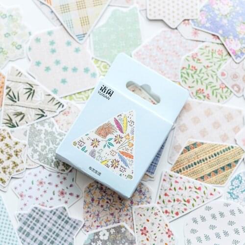 50 Sheet/box Cute Cloth Life Paper Sticker Handmade Decorative Stationery Label DIY Diary Scrapbooking Student Stickers