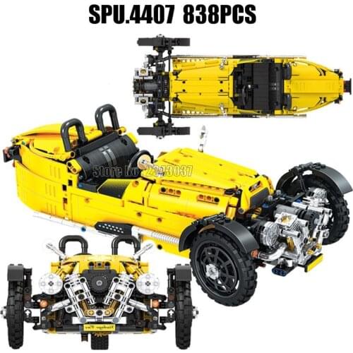 7065 838pcs Series Three Wheeled Vintage Classic Cars Building Block Toy