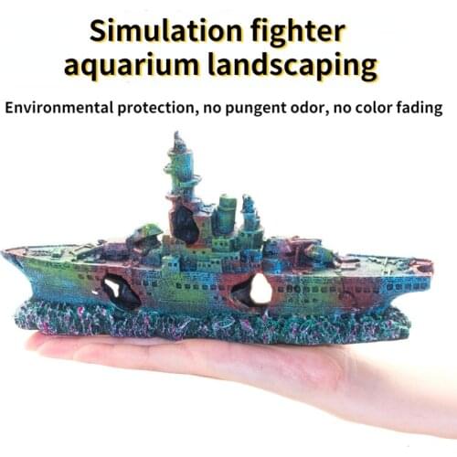 Aquarium decoration tank decoration aquarium accessories fish tank decoration Fish tank landscaping fighter plane fish shelter