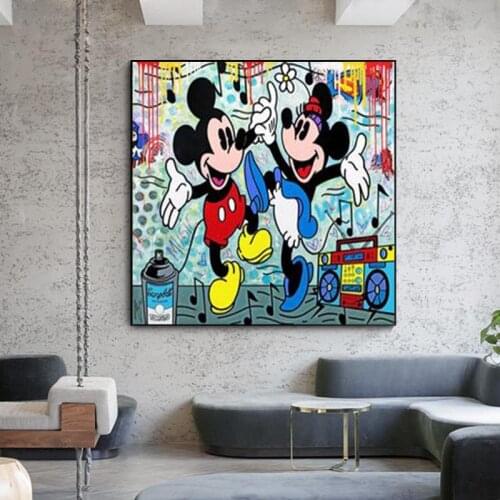 Graffiti Mickey 5d Diamond Painting Disney Diy Home Decor Diamond Embroidery Full Mosaic Cross Stitch Kits Craftts