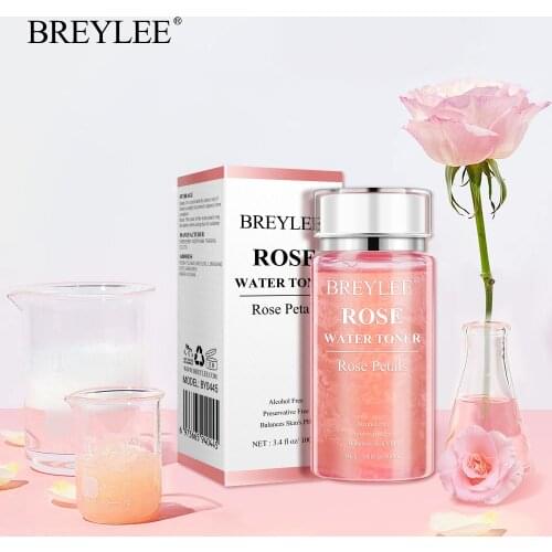 BREYLEE Rose Water Toner Whitening Depth Replenishment Serum Rose Antioxidant Smooth Skin Anti-Aging Fade Fine Lines Skin Care