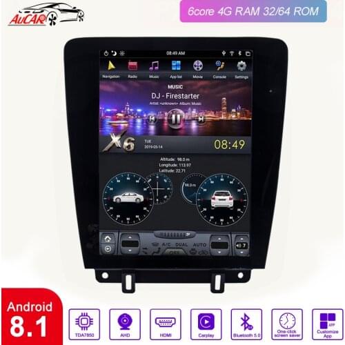 Tesla Android 8.1DIN 12.1" Car radio GPS navigation for Ford Mustang 2010 2011 2012 2013 2014 multimedia autoradio stereo player