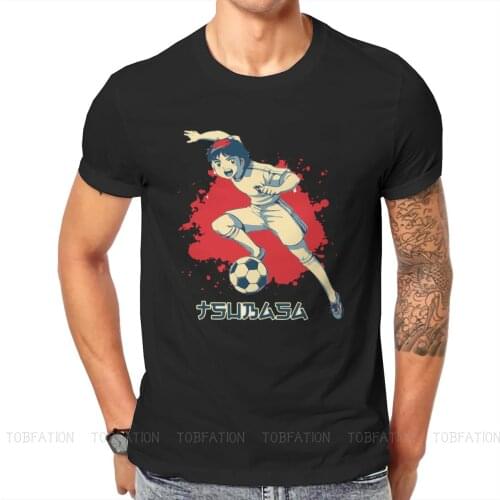 Captain Tsubasa Football Anime Original TShirts Popart Red Personalize Mens T Shirt Hipster Clothing 6XL