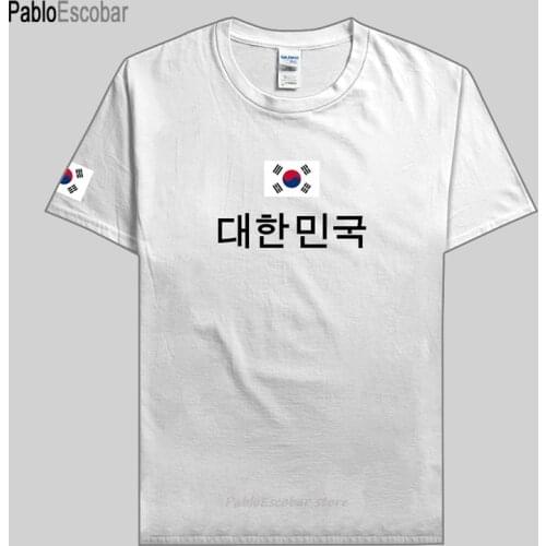 Republic of Korea South t shirt man KOR jersey t-shirts nation team 100% cotton meeting fans streetwear fitness Korean flag