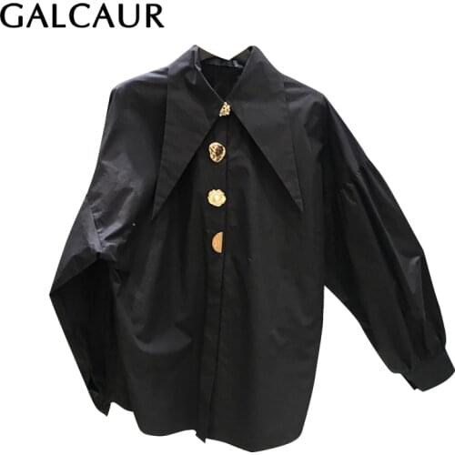 GALCAUR Black Blouses