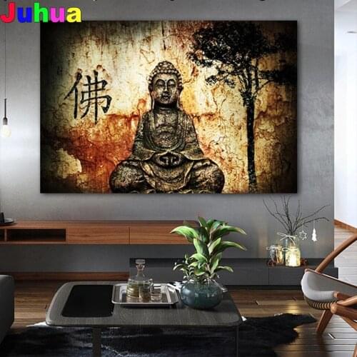 Buddha diy Diamond Painting Mosaic Portrait 5D Full Square Round religious Buddhism DIY diamond Embroidery wall decor
