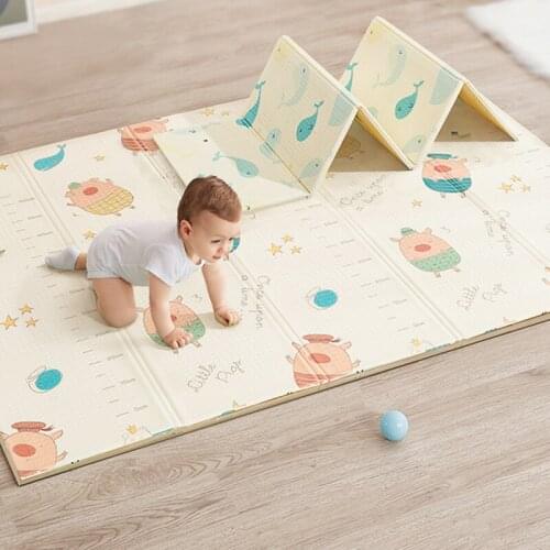 Baby Crawling Blanket Foldable Play Mat Toddlers Climing Pad Waterproof XPE Foam Soft Floor Kids Rug Educational Toys with Bag