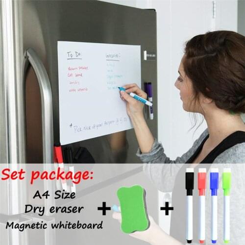 Magnetic Dry Erase Whiteboard for Kitchen Fridge Sticky Reusable Office Message Painting Board Memo Board Kids Board