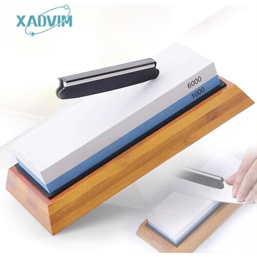 Knife Sharpening Stone Kit 2 Side Whetstone 240-8000 Grit Honing Wet Stone Waterstone Antislip Base Angle Guide Flattening Stone