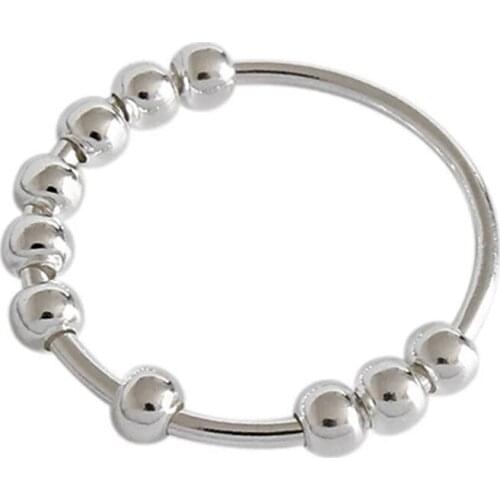 New Fashion Woman Accessories Simple Geometric Beaded Round Bead Ring For Women Party Gifts Fine Jewelry