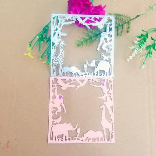 Monkey elephant sika deer animal picture frame decoration metal cutting die cutting card knife stamping die