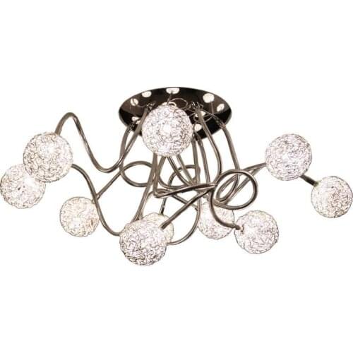 Original Modern Adjustable Spider Arms Ceiling Lamp Living Room Bedroom Study Room 10 Aluminum Wire Balls Chandelier Fixtures