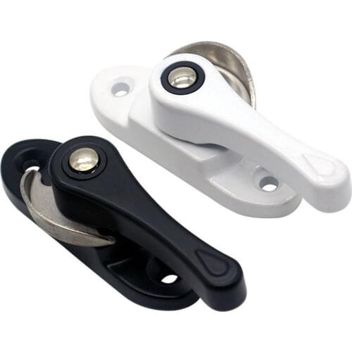 Zinc Alloy Sliding Door Crescent Locks Anti-theft Window Handle Safety Lock Buckle Push-pull Hardware Window Locks with Key