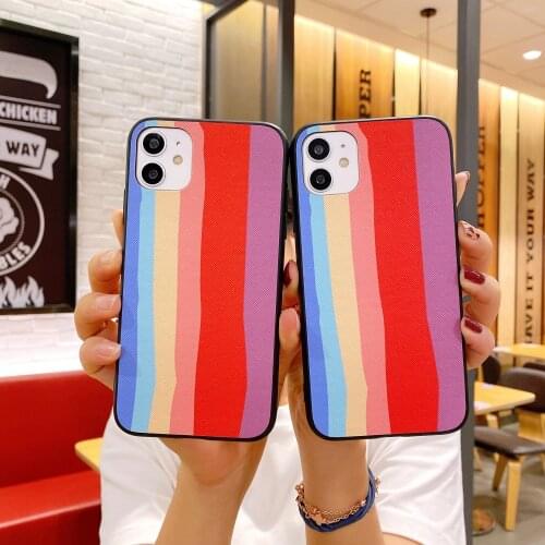 Rainbow Silicone Cases For Xiaomi Mi A1 A2 A3 CC9 Pro Mi 10 Pro 10 Lite Mi Note 10 Pro 9T Pro Soft Fundas For Poco F2 Pro Covers