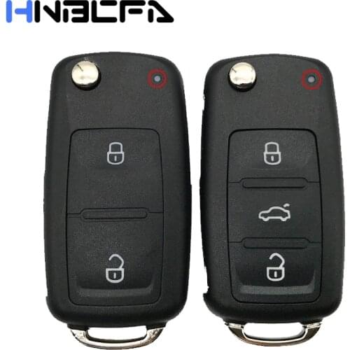 2/3 Buttons Flip Folding Key Case For Skoda Octavia VW Volkswagen Golf Mk6 Tiguan Polo Passat CC SEAT Car Remote key shell Fob