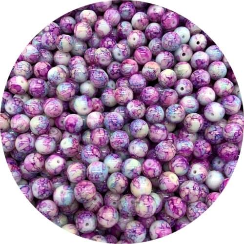4/6/8/10mm Glass Beads Round Loose Spaced Beads DIY Bracelet Earrings Charms Necklace Beads For Jewelry Making SHS212