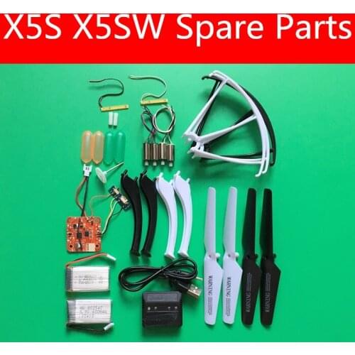 Syma X5S X5SW Props Propellers Motor A B Gears USB Charger Landing Skid R/C Helicopter Model Quadcopter Spare Parts