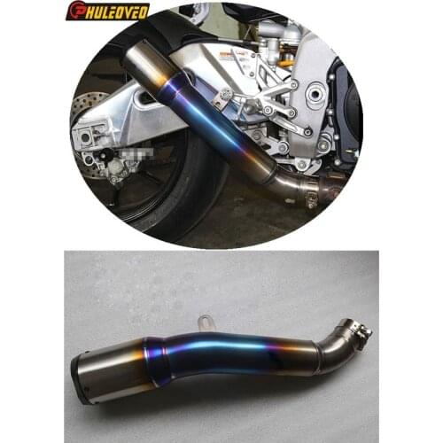 Titanium Alloy for Aprilia RSV4 Motorcycle Exhaust Muffler Link Pipe Slip-on Exhaust Escape Demper for Aprilia RSV4 2012-2019