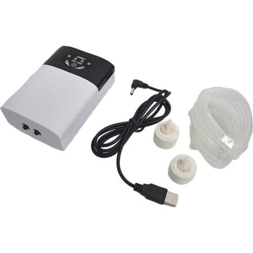 Internal Aquarium Rechargeable Silent Oxygen Pump Turtle Tank Built-in USB Charging Port Portable Fish Tank Air Pump Simple Fish