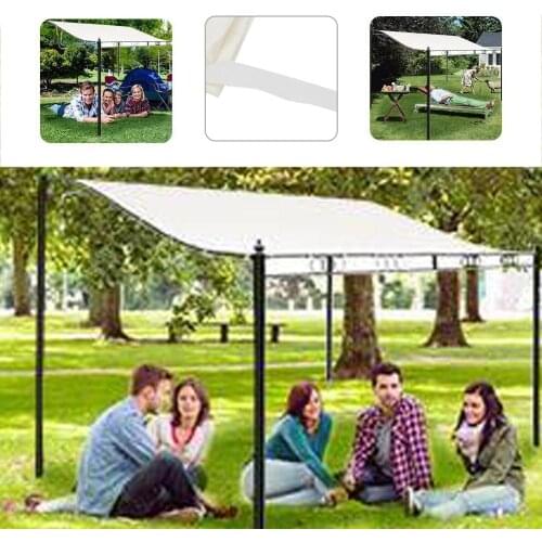 Canvas Waterproof Tent Roof Outdoor Garden Beach Camping Patio Pool Pergola Winds Replacement Canopy Top Cover Anti-UV Parasol