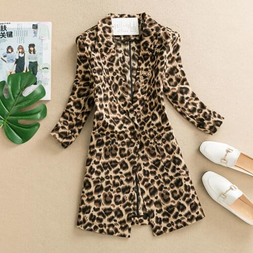 Small Suit Womens Summer 2021 New Korean Style Ins Vintage Leopard Print Top Loose-Fitting Casual Suit Coat Fashion