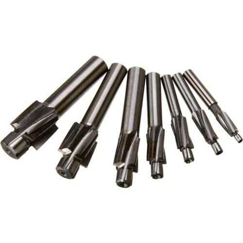 7Pcs M3-M12 Counterbore Milling Cutter High Speed Steel Pilot Slotting Tool End Mill Slot Drill Bit Set CNIM Hot