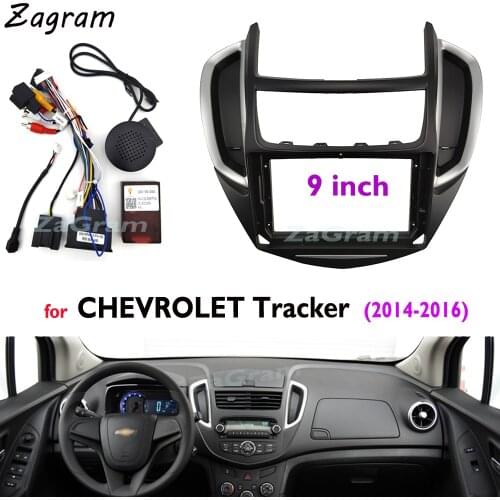 9 Inch Car Fascia for CHEVROLET Trax Tracker 2014 2015 2016 Video Panel Player Audio Dashboard 2 Din Frame Dashboard Mount Kit