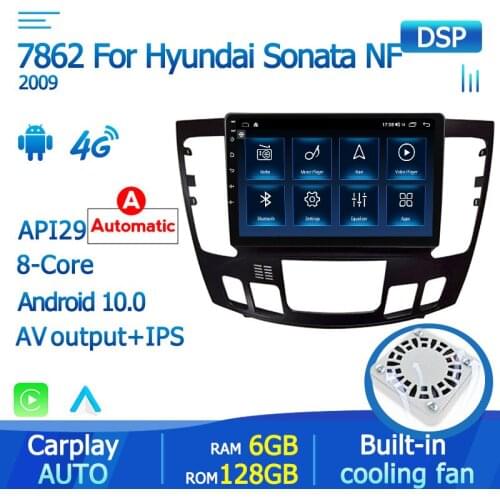6G 128G IPS DSP Android 10 Car Radio For Hyundai Sonata 2009 Multimedia Auto Carplay Navigation GPS Stereo Audio no 2 din smart