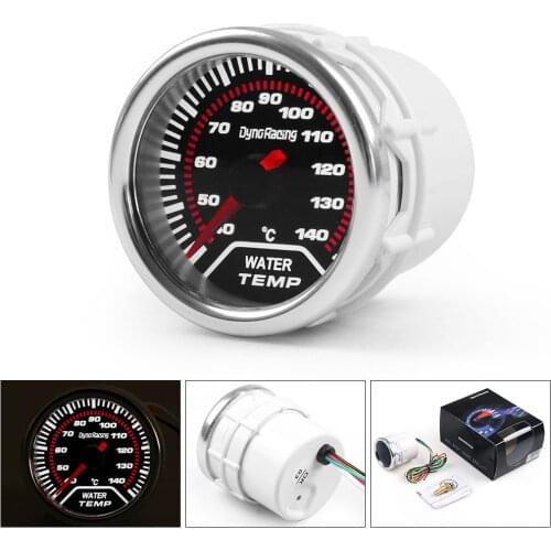 Dynoracing Car 2"52mm Smoke Lens Water Temperature Gauge 40~140 Celsius Water Temp meter Car Meter Car gauge TT101946