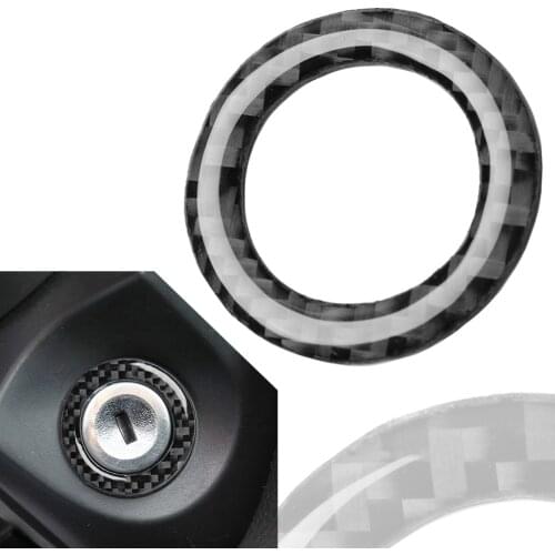 Car Start Stop Switch Ring Decoration Trim For Ford Mustang 2009 2010 2011 2012 2013 Carbon Fiber ABS Car Moulding Accessories