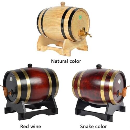 1.5L/3L Oak Barrel Beer Brewing keg Wine Barrel for Whiskey Rum Port Decorative Barrel Keg Hotel Restaurant Display Oak Barrel