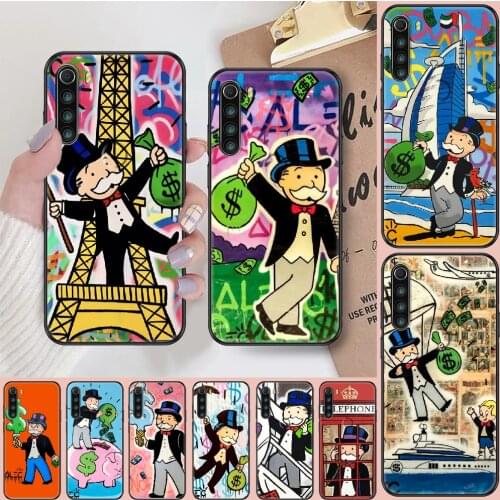 Dollar Alec Monopoly Phone case For Xiaomi Redmi Note 7 7A 8 8T 9 9A 9S 10 K30 Pro Ultra black fashion waterproof painting funda