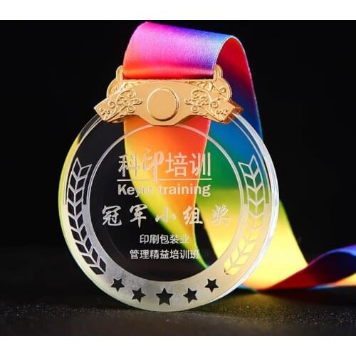 Personalized DIY Crystal Medal Glass Trophy Awards for Graduation Special Souvenir Gift