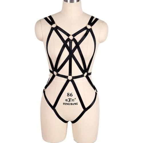 Cosplay Women Harness Garter Sets Gothic Sexy Full Body Bondage Stocking Strap Chest Restraint Suspenders Erotic Lingerie Bikini