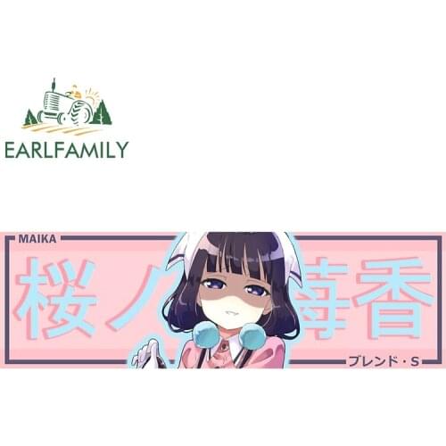 EARLFAMILY 13cm x 4.3cm for Blend S Maika Drift Slap Car Stickers Trunk Decal Car Accessories Vinyl Material Creative Goods