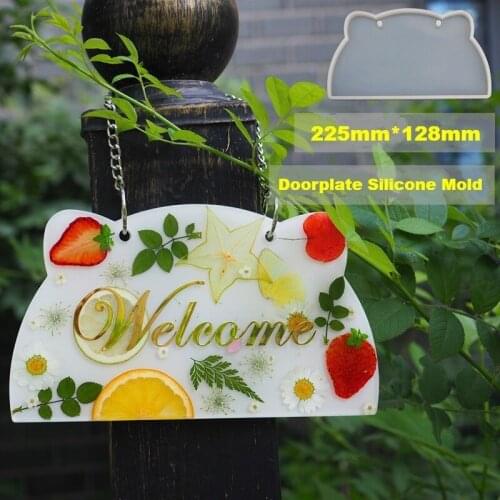 1 Cat Head Doorplate Design Translucent Silicone Mold for Jewelry Making Tool Moulds UV Epoxy Resin Decorative Craft