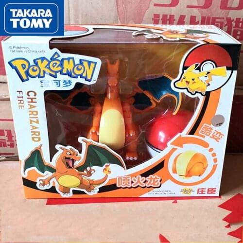 TAKARA TOMY Pokemon PIKACHU Trans Toys for Children Deformation Model Toy Birthday Gift New Solgaleo Lunala Doll with Elf Ball
