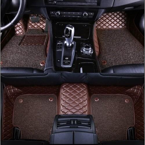 Custom Car Floor Mats for BAIC MOTOR all models BJ40 BJ80 BJ20 D20 D70 D50 D60 X25 X55 X65 CC 35 BW007 Double foot mat