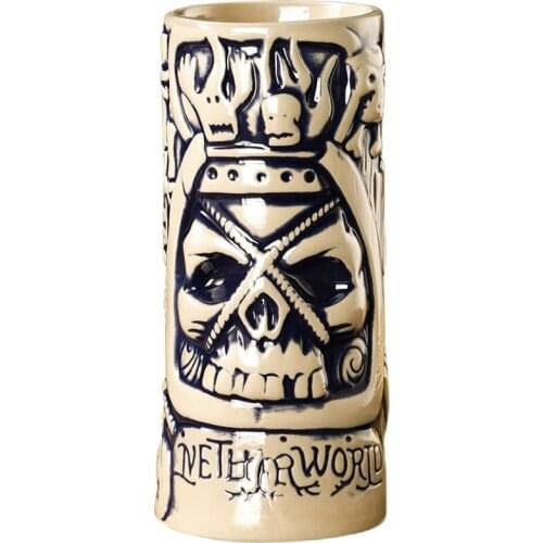 Creative Hawaiian Cocktail Cup Tiki Zombie Glass Shaman Totem Grimace TIKI Bar Glass Wine Cocktail Glass Whiskey Beer Glass