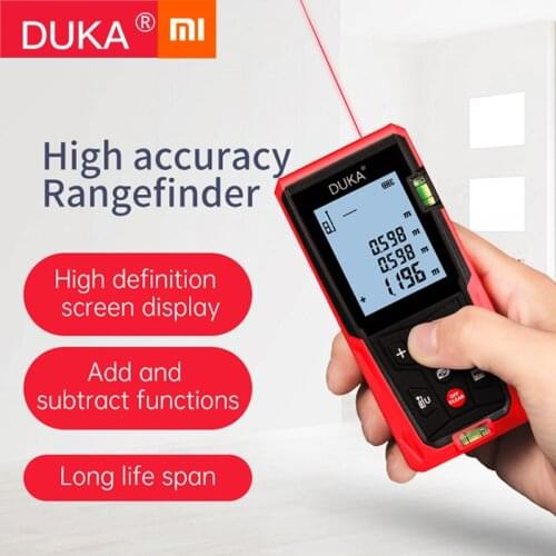 Xiaomi DUKA Laser Range finder 60/80m LS-3 Portable Electronic Roulette Digital Ruler Trena Laser Tape Measure Range Finder