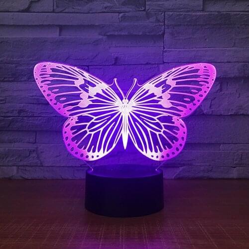 Colorful Led Night Light Butterfly Acrylic Desk Table Lamp Baby Sleeping Lighting For Home Bedroom Decoration Girls Gifts