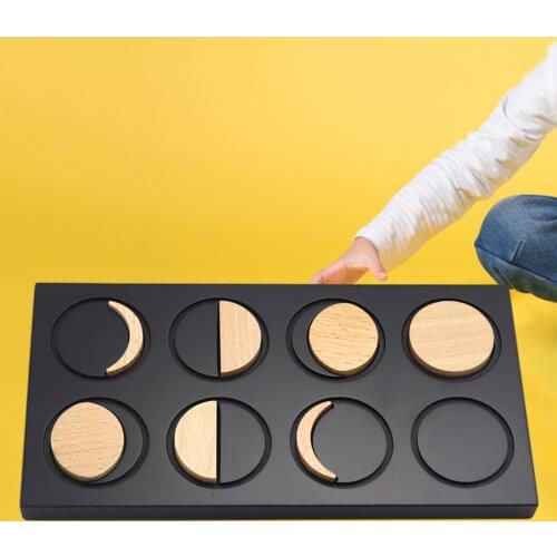Montessori Educational Toys Phases of the Moon Puzzles Board Toys for Kids Early Development