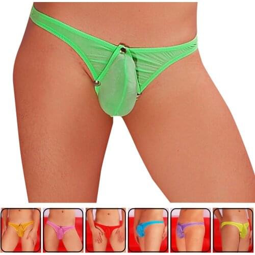 Mens Briefs Soft Breathable ice Silk Sexy Underwear Mens Transparent Jockstrap Sexy Cueca Mens briefs U convex Plus Size 2XL