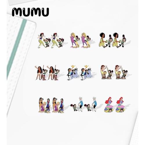 2021 New Vanellope with Princesses Stud Earring Lovely Epoxy Jewelry Resin Acrylic Earrings Handmade Gifts Fan