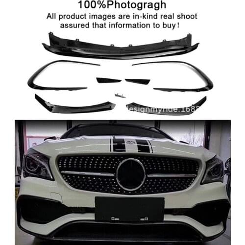 Front Bumper Lip Canards Splitters For CLA Class W117 Facelift For benz Tuning Front Lip Car Styling CLA250 CLA220 2016