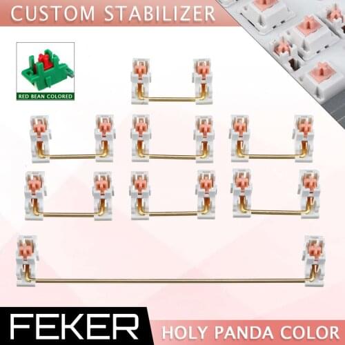 FEKER Plate Mounted Stabilizer for Custom Mechanical Keyboard PCB Cherry OEM Stabilizer 6.25U 2U Holy Panda Colored